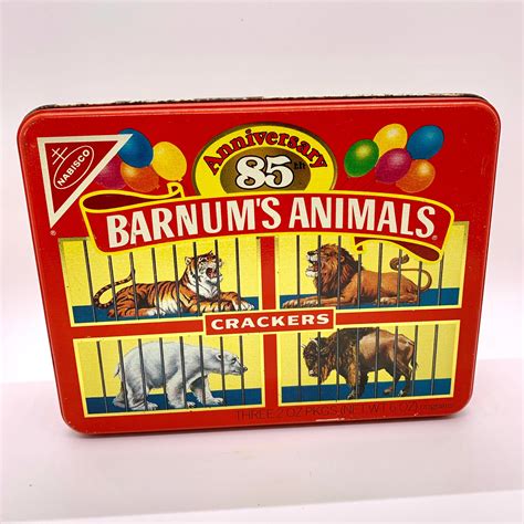 metal cracker box|old animal crackers box.